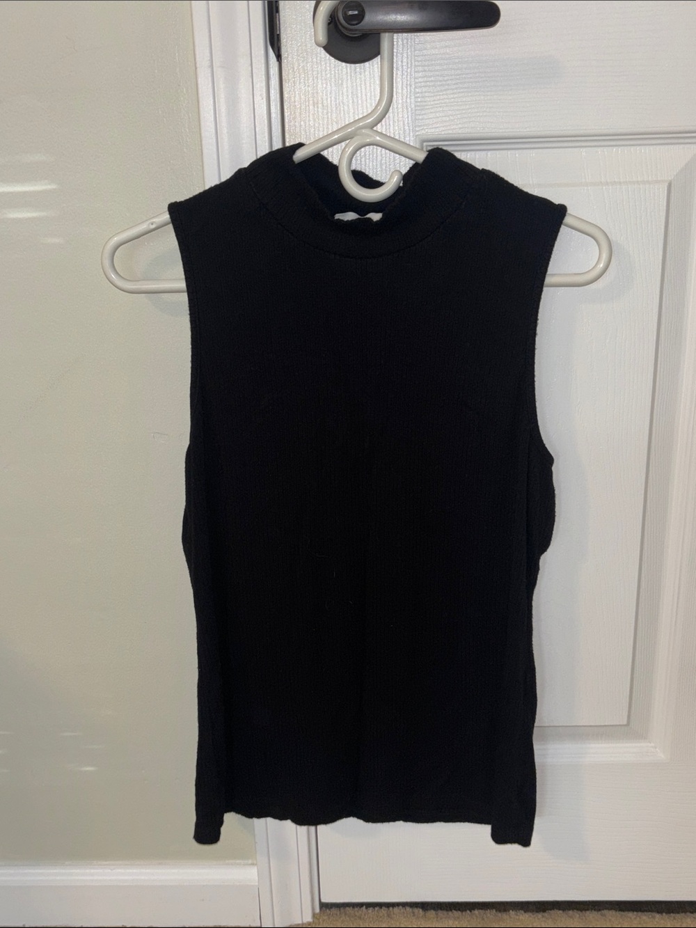 Cyrus Black Sleeveless Mock Neck Tank
